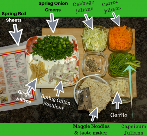 Maggie Noodles Spring Roll Contents