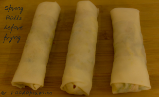 Spring Rolls before frying