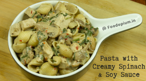 asta with Creamy Spinach & Soy Sauce