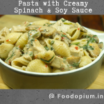 Pasta with Creamy Spinach & Soy Sauce frtd image