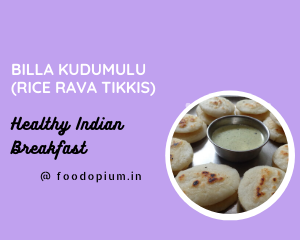 Billa Kudumulu (Rice Rava Tikkis)